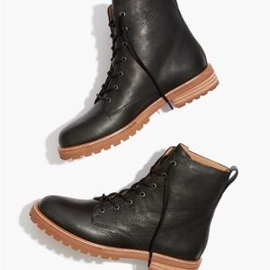 Madewell The Clair Lace-Up Boot in Leather